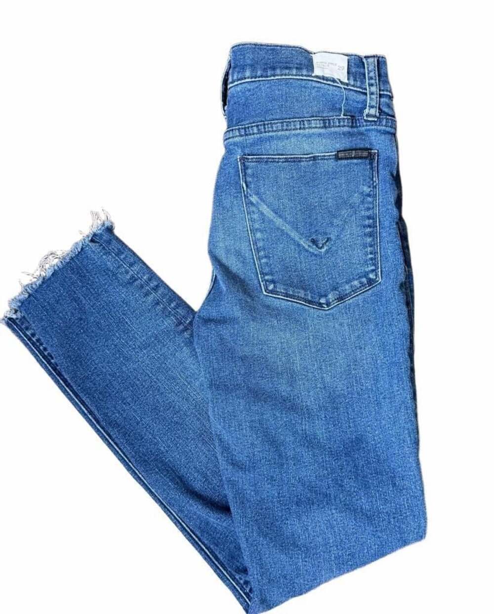 Hudson Jeans Natalie Mid-Rise Ankle Super Skinny Jeans Size 29 Raw Hem
